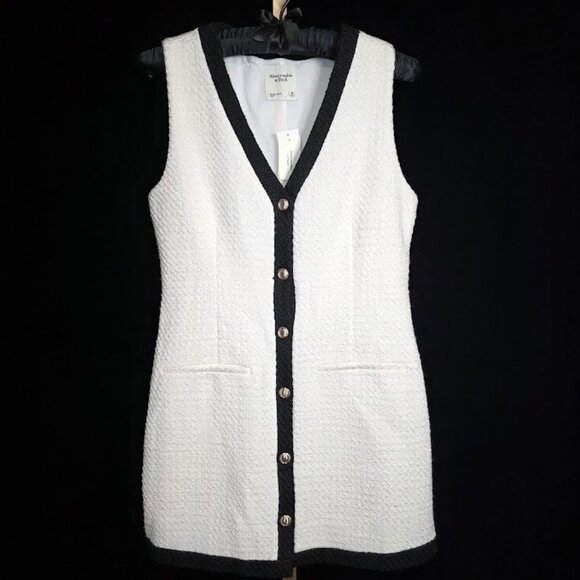 NWT The A&F Mara Tweed Mini Dress M - Picture 2 of 14